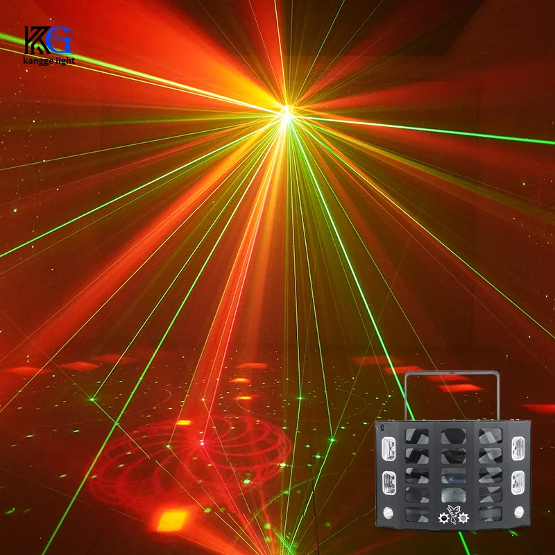 

Led 5 Layer Butterfly Laser Light Stage Strobe Laser Lights DMX Controller Laser Disco DJ Wedding Party Stage Effect Lighting