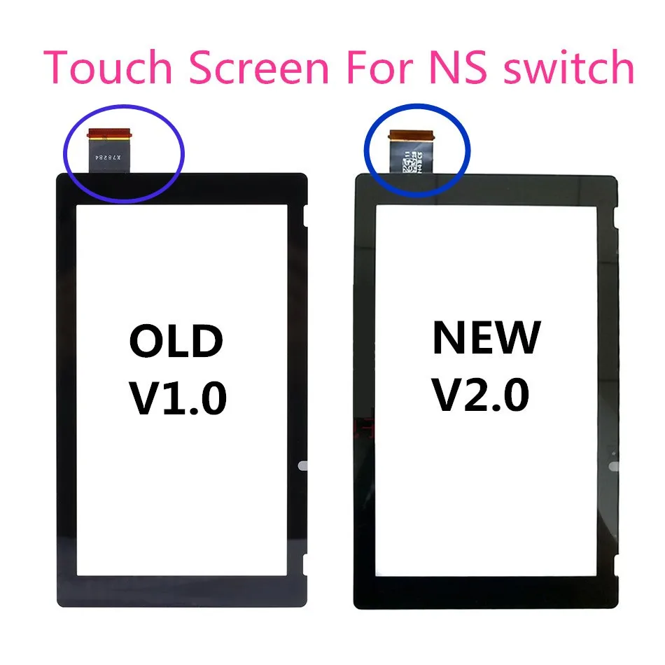 NEW Original Replacement for Nintendo Switch Touch Screen Digitizer Glass Panel with Adhesive Strips Sticker