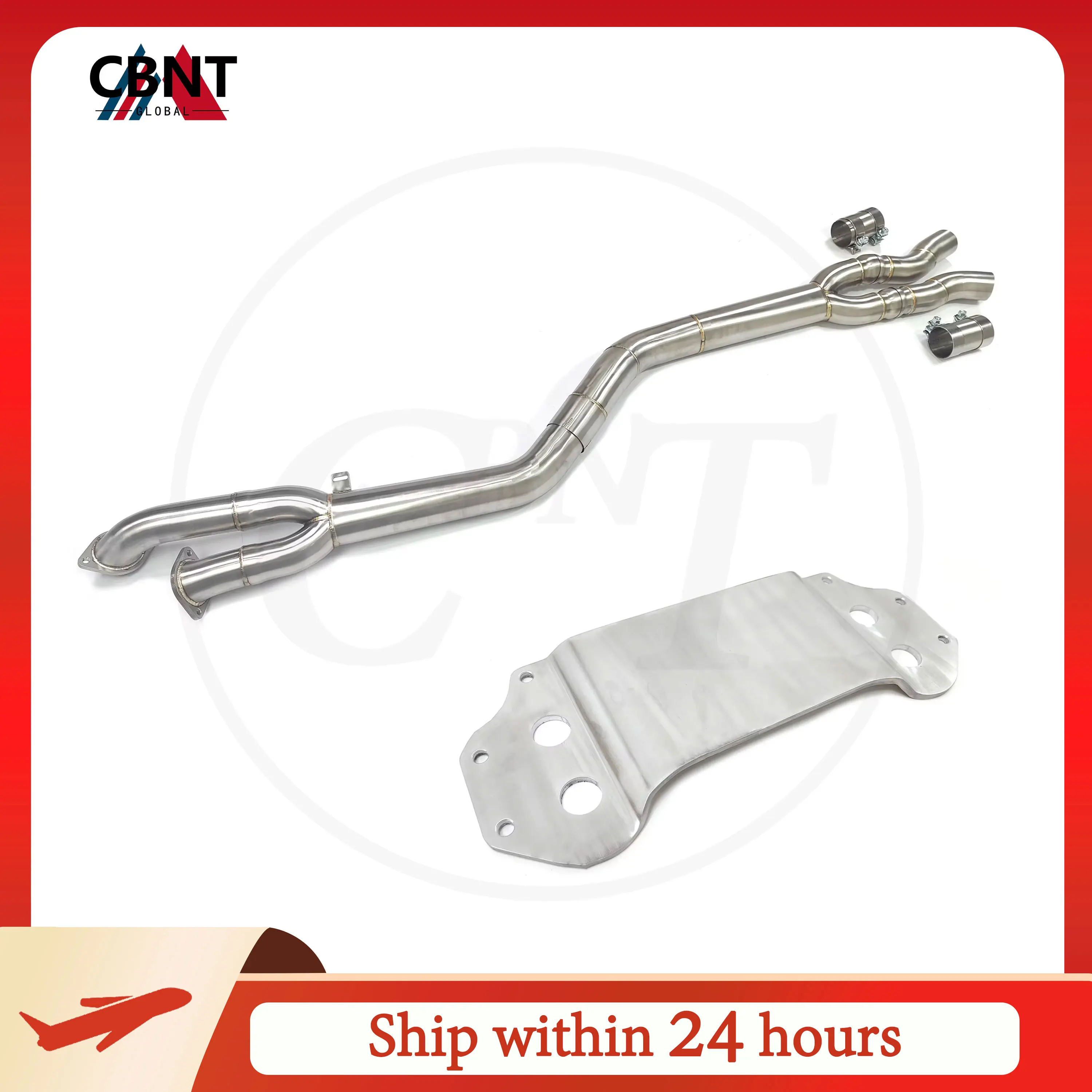 CBNT for BMW G80 M3 G82 M4 G87 M2 S58 3.0T Exhaust-pipe System Middle-Pipe 89mm/3.5inches 304 Stainless Steel Exhaust Mid Pipe