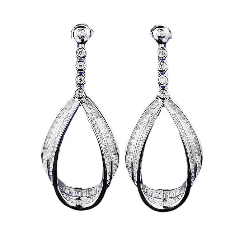 

New S925 Silver Ear Ring Women's Fashion and Temperament Earrings Suitable for Engagement Jewelry Wholesale