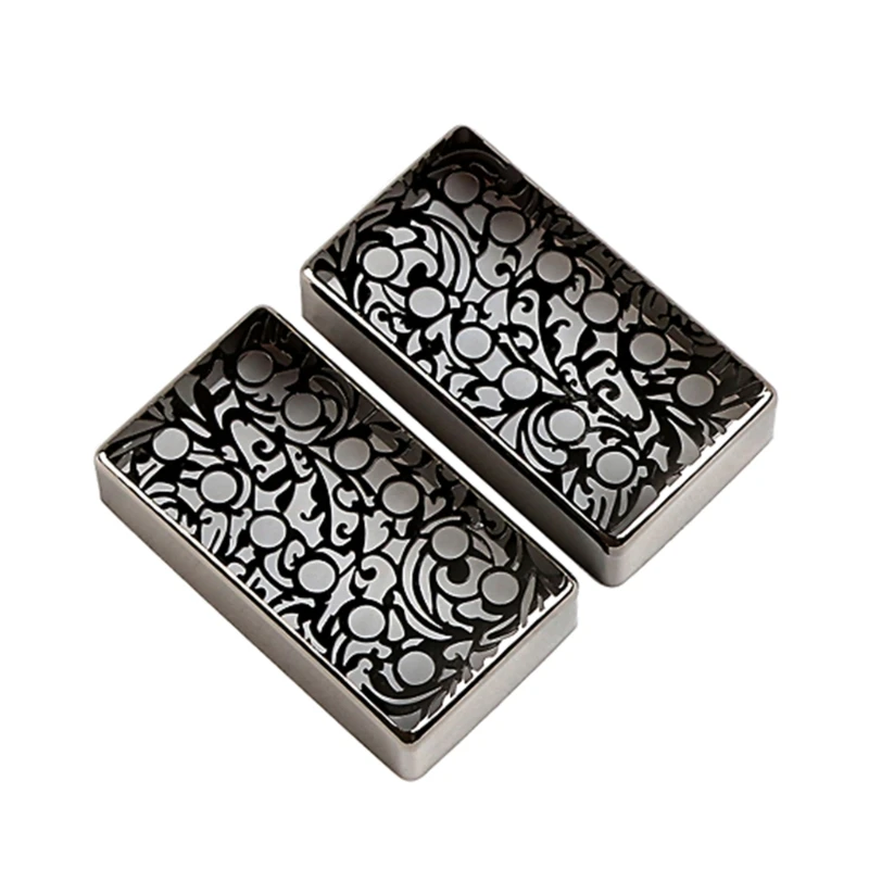 

2шт винтажный чехол для гитарного звукоснимателя с выгравированным цветком, чехол для гитары-хамбакера