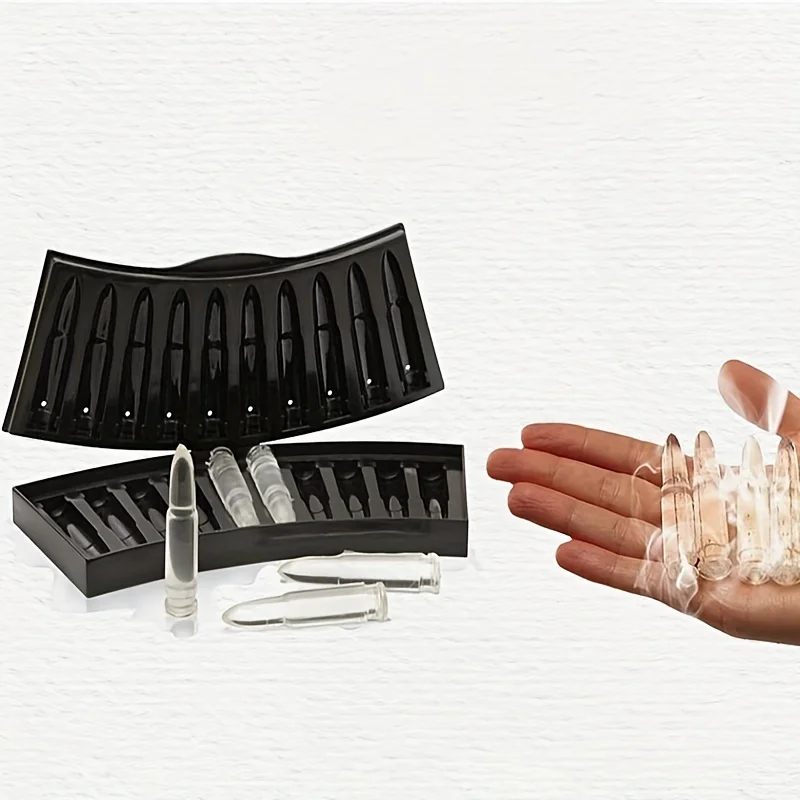 Summer Pool Party Ice Cube Mold Easy Release Buckle Three-dimensional Bullet Ice Tray- Perfect for Making Ice, Ice Boxes