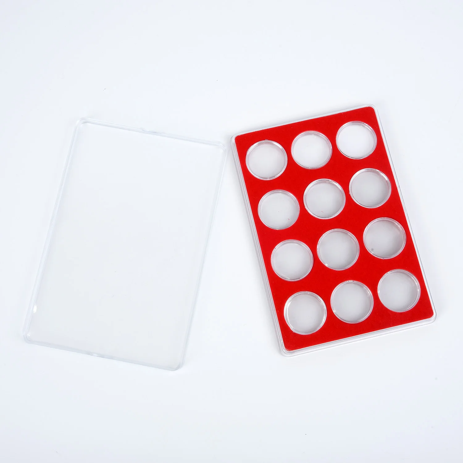 

Protection Coin Collection Case Square Box Holder Display Organizer Round Capsule Album Commemorative Protector