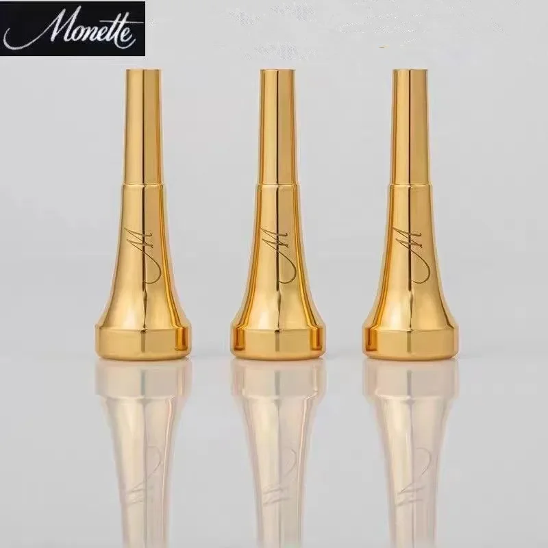 Trumpet mouthpiece Monette Bb 7C 5C 3C 1.5C size pro silver/gold plated copper musical brass instruments accessories