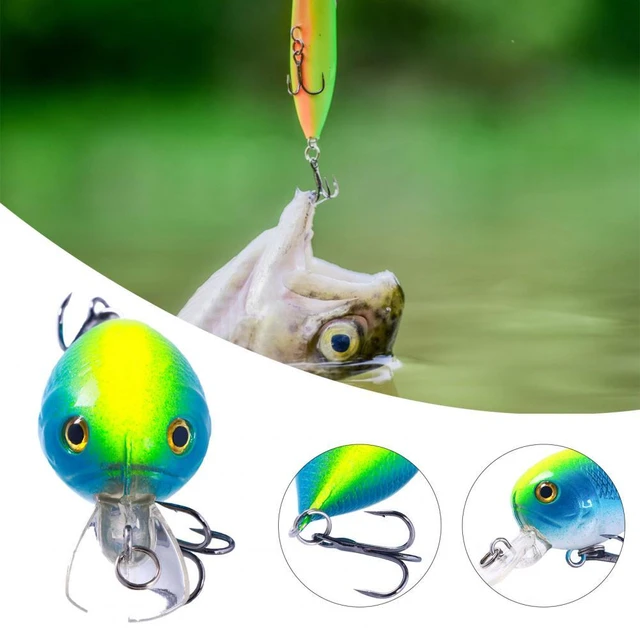 5cm 5.5g Mini Chubby Fishing Bait Realistic Shape 3D Fish Eyes Artificial Fishing  Lure Durable