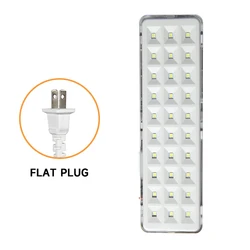 Rechargeable LED Emergency Wall - Mounted Lantern with 30 LEDs for Indoor and Outdoor Use (164 flat plug)