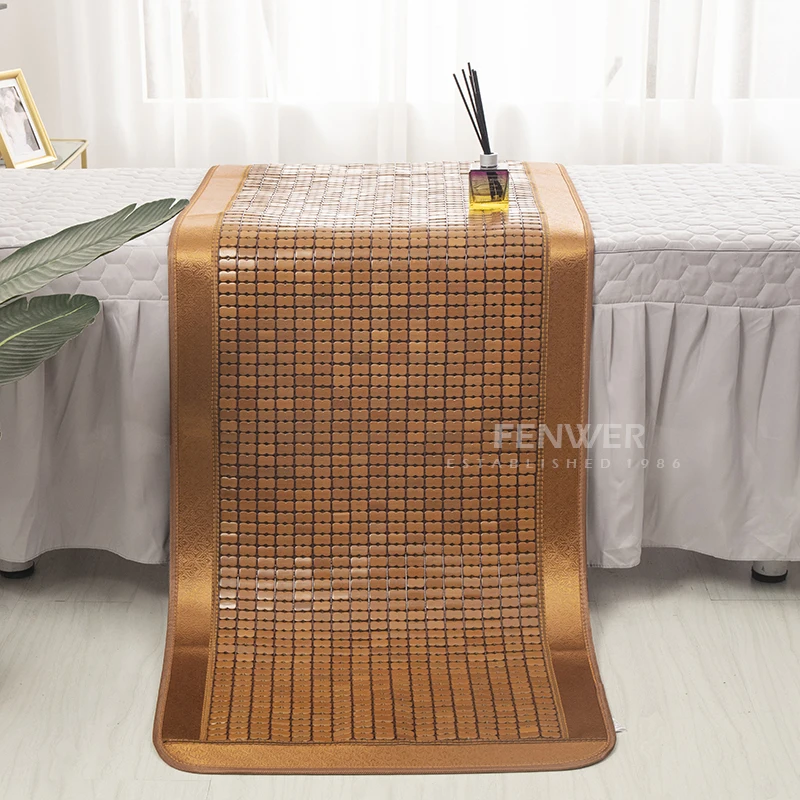 thumbnail image 1 of Esterilla de belleza de verano, cama de masaje especial para salón de belleza, cama de masaje, cama de champú para fisioterapia, colchón de esterilla de bambú con bloques de mahjong, 1 of 4
