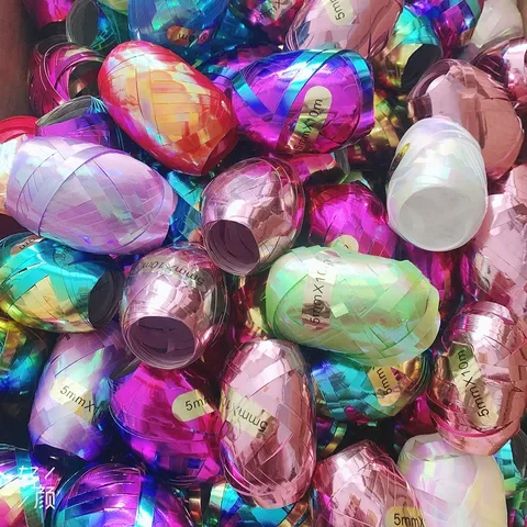 

Set of 9 5mm*10M Satin Ribbons Gift Bag New Bags Wedding Birthday Party Decorative For Balloons Gift Bag Cake Packing