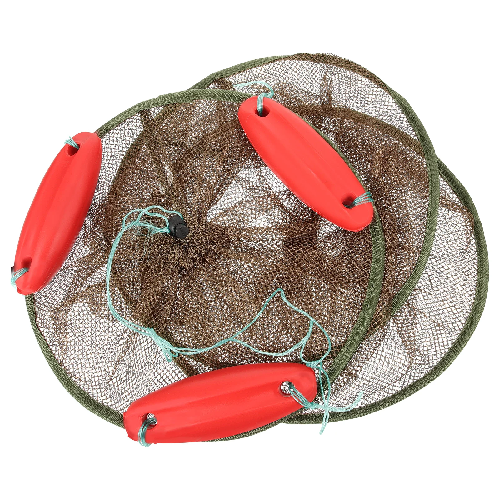 

Fish Net Fishing Basket Net Foldable Cage Holder Round Floating Mesh Storage Lightweight Silk Screen Bait