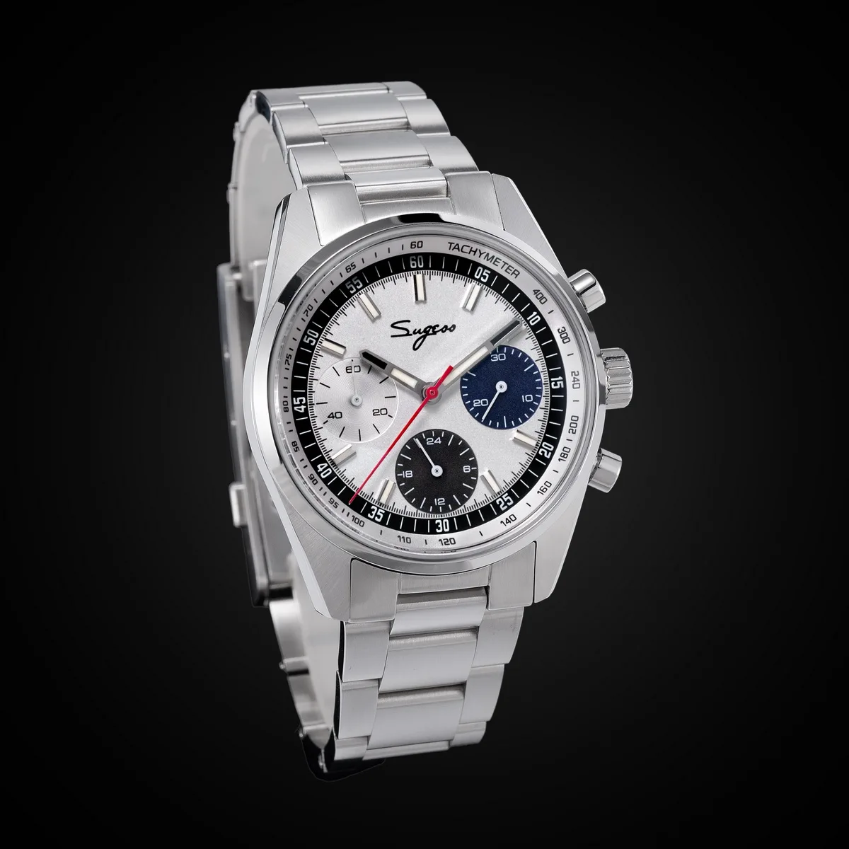 Sugess Mens Watch 38mm Chronograph Mechanical Wristwatches Tianjin Gooseneck Movement Sapphire Crystal Roulette Dial S465 new Sda863cf19ffb40059a104b7530401872Z