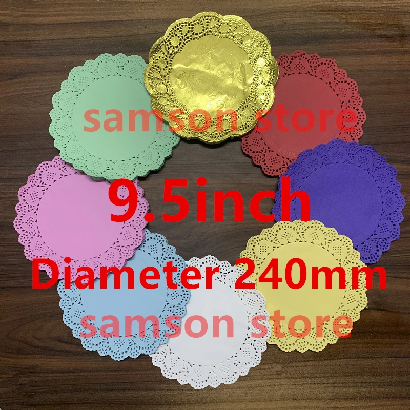 100pcs 4.5Inch Diameter 114mm 11Colors Vintage Lace Round Paper Doilies  Scrapbooking Craft Doyley for Christmas Decoration