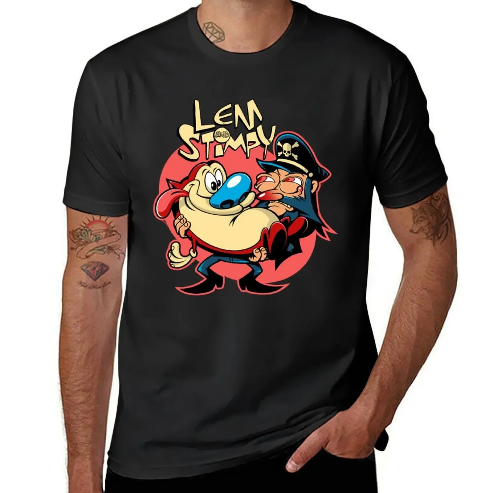 T-Shirt Lem & Stimpy Top Magliette Grafiche Da Uomo Doganali
