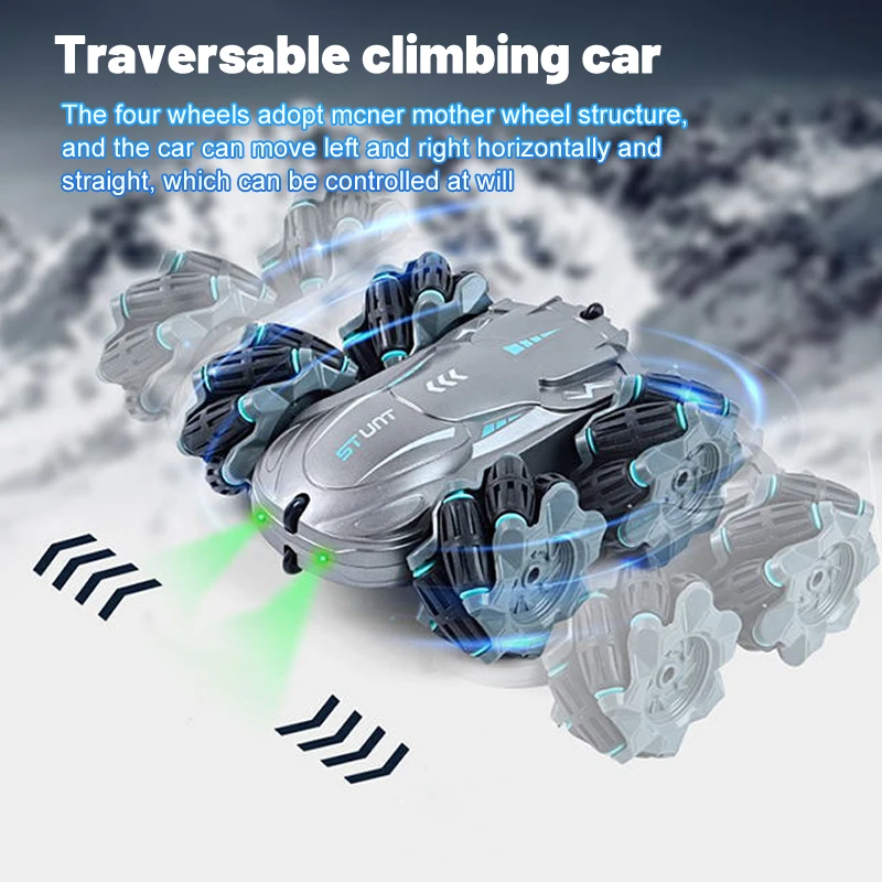 4WD RC Car 2.4G Radio Remote Control Car Double Side RC Stunt Cars Climbing Car 360° Reversal Vehicle Model Toys For Children lightning mcqueen remote control car