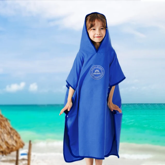 Hooded Bath Towel for Kids Quick Dry Bath Poncho Towel Absorbent Bath Towel Cape for Beach Swimming Pool For Outdoor 2024 2
