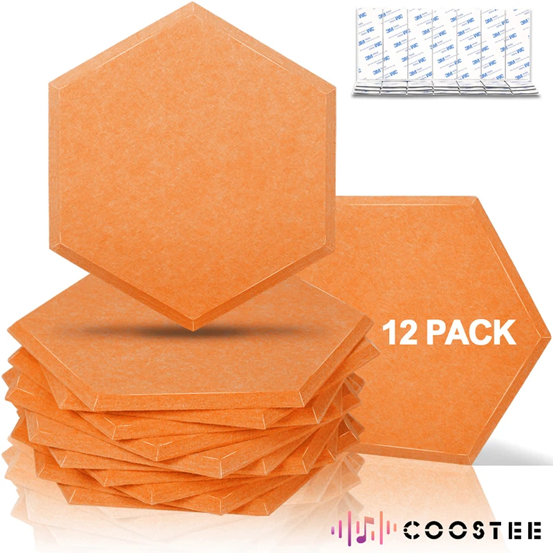 

Sound-Absorbing Panels 12 Pcs Acoustic Treatment Panels For Recording Studio Sound Proof Panels Ceiling Soundproofing Wall Panel
