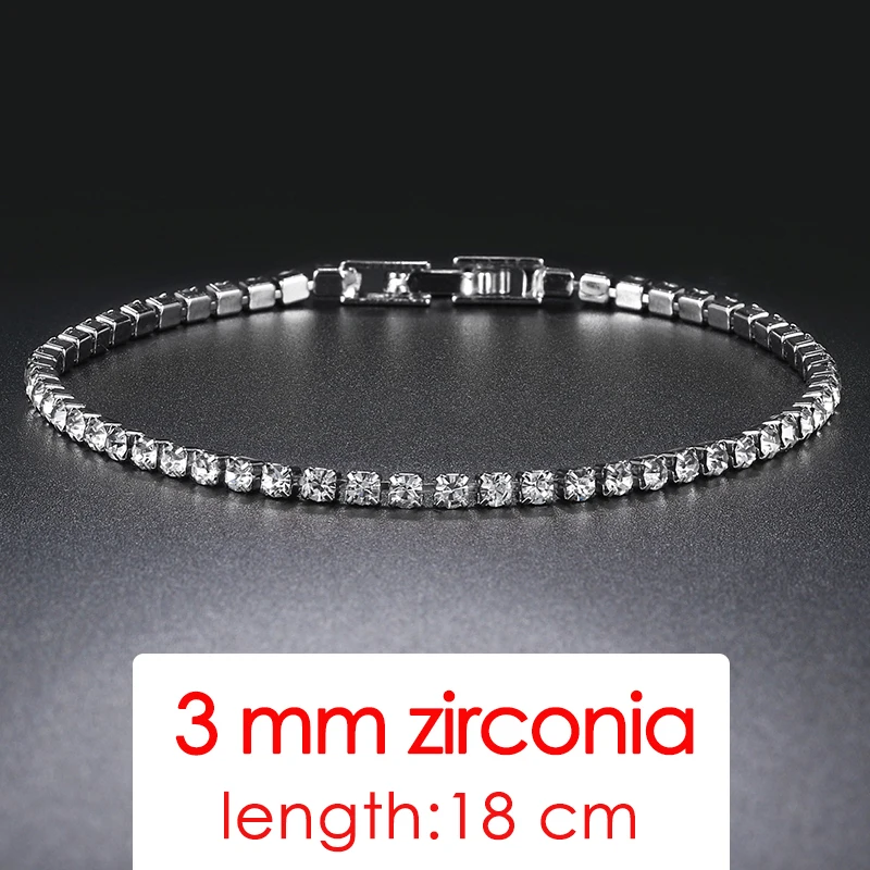 Rose Gold Cubic Zirconia Tennis Bracelet - Elegant Fashion Jewelry Gift