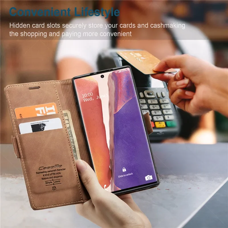 CaseMe Flip Leather Wallet Card Phone Case Cover