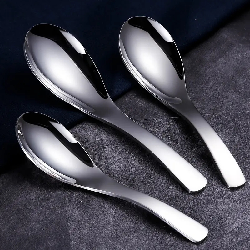5pcs 304 Stainless Steel Spoons Dinner Spoon Spoons Thickened Coffee Spoon Dessert Kitchen Tableware Set stainless steel spoon cutlery set