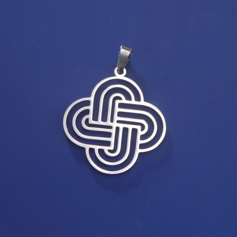 Dawapara Solomon Knoten-Anhänger, DIY-Zubehör, Symbole des Lebens, heilige Geometrie, spiritueller Schmuck, Edelstahl – Detail 7