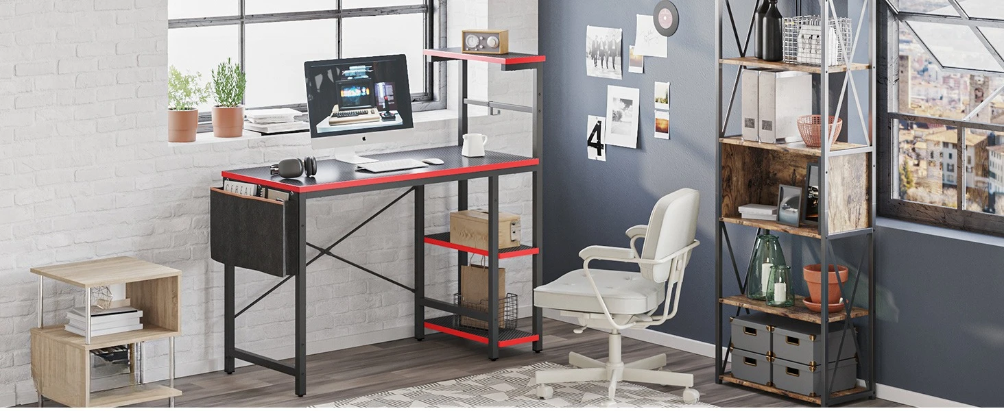 Gaming Desk with LED Lights