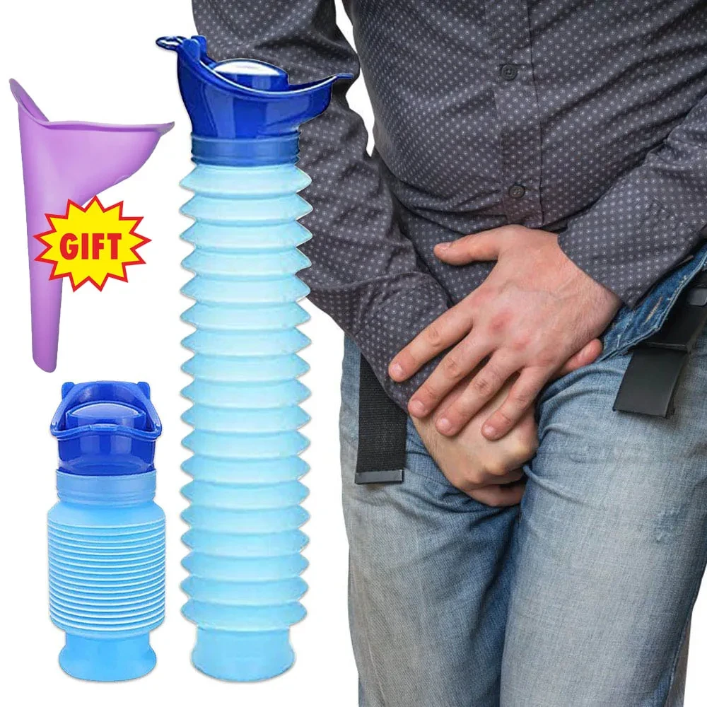 Portable Standing Pee Bottle 750ML Shrinkable Adult Urinal Car Travel Outdoor Camping Women Kid Pee Bottle Auto Accessories women urinal baby travel urinal