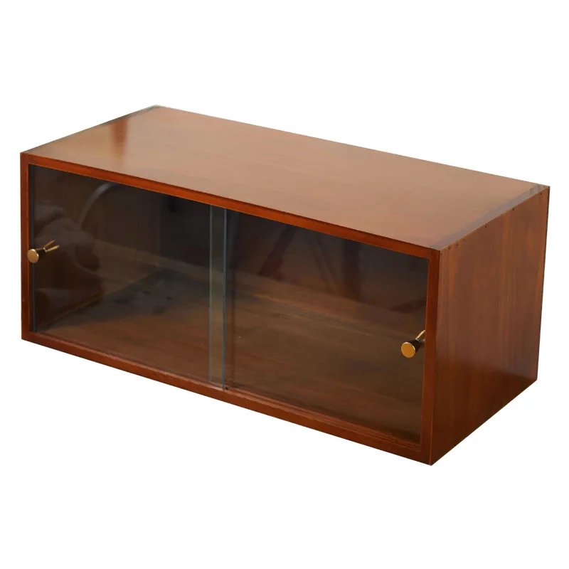 주방 캐비닛 Household Sideboard Cabinet Solid Wood Vintage Cupboard Tableware Glass Lid Storage Cabinet