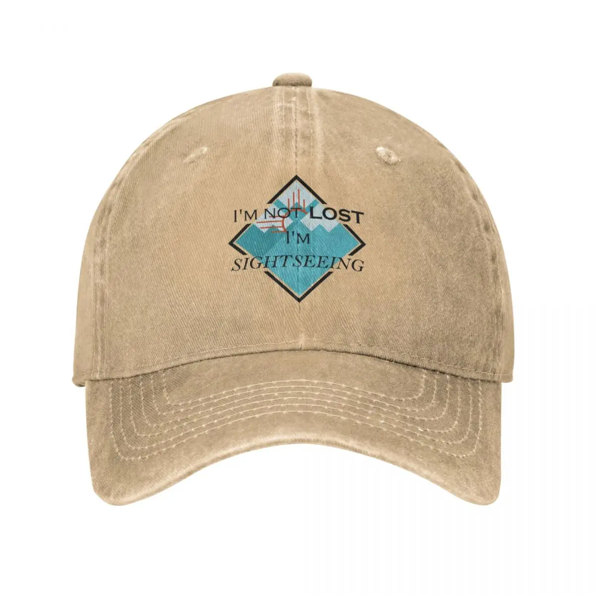 

Lost Sightseeing in Sunny Mountains Cap Cowboy Hat Sunscreen christmas hat Women's cap Men's