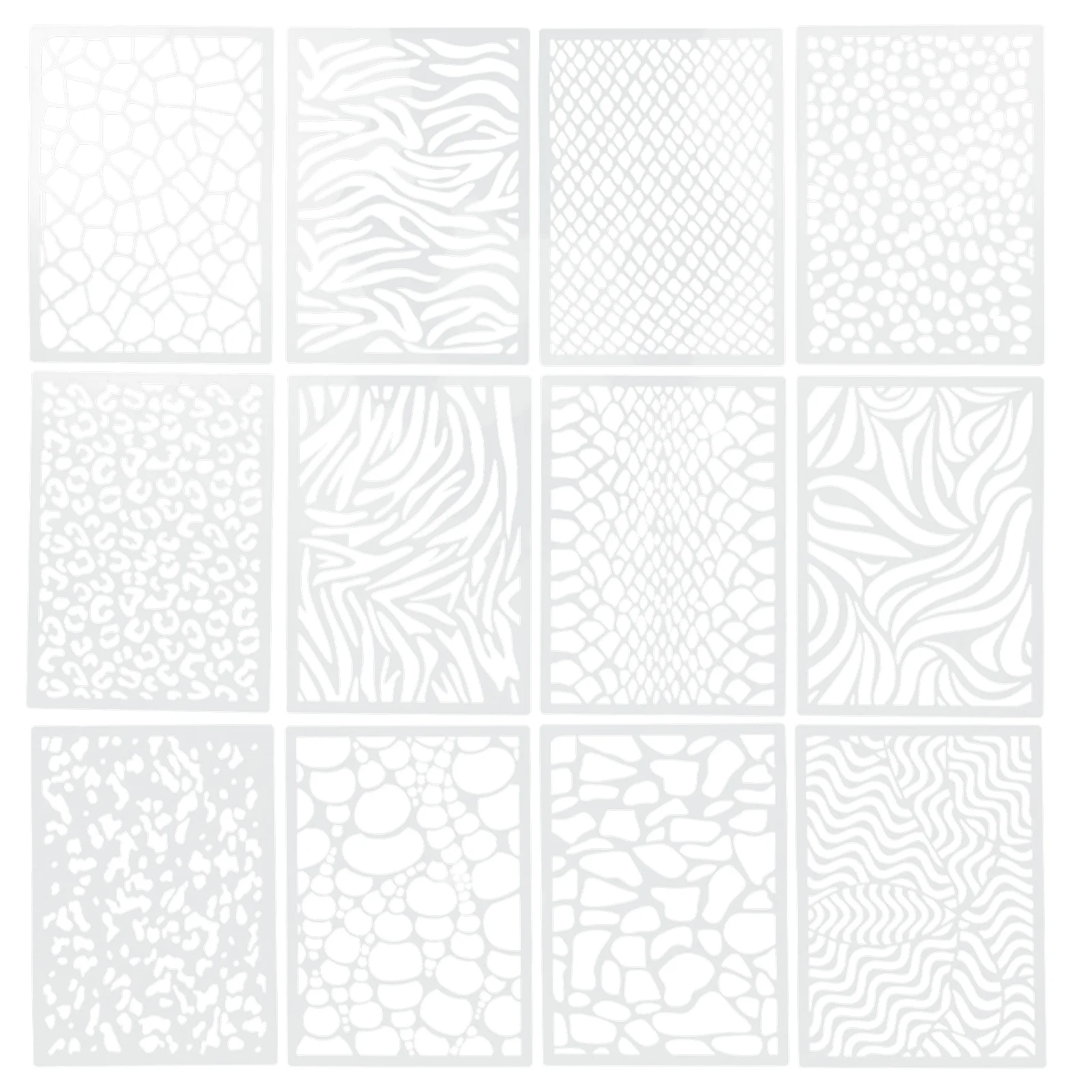 

12 шт. Леопардовый шаблон, пластиковые модели, моющиеся краски, DIY живопись, масляная одежда для ремесла, мебели