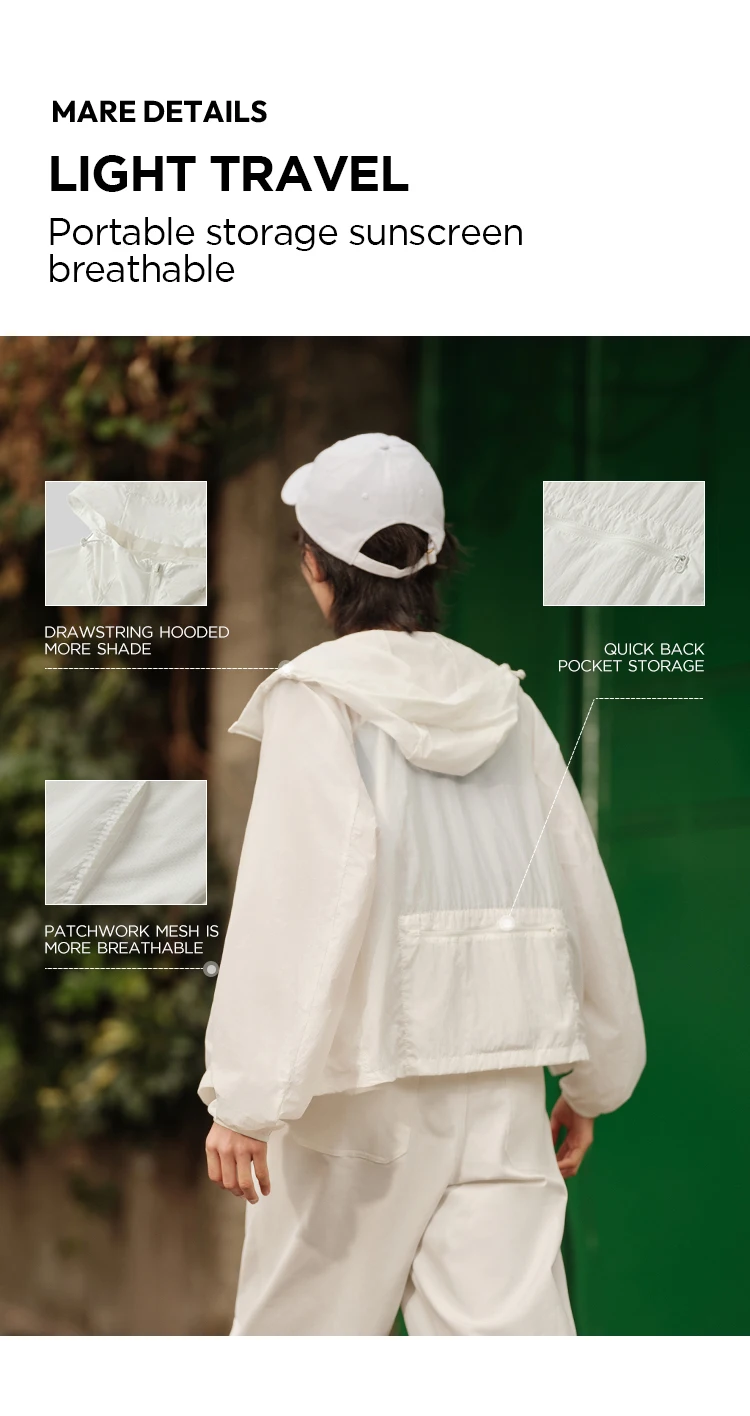 Jacket Women Splicing Mesh Hooded Jacket Loose Summer New Texture Cooling Sunscreen Clothes Hundred