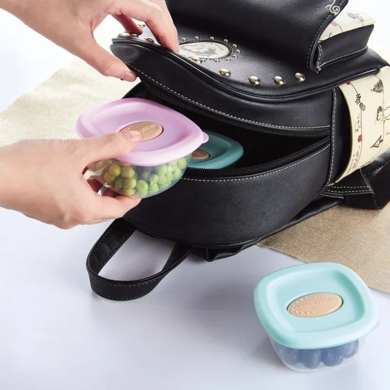 Lunch Box,Portable Food Storage Box 4pcs/set Student School Children's Storage Complementary Food Strawberry Bento Camping Picnic Food Container