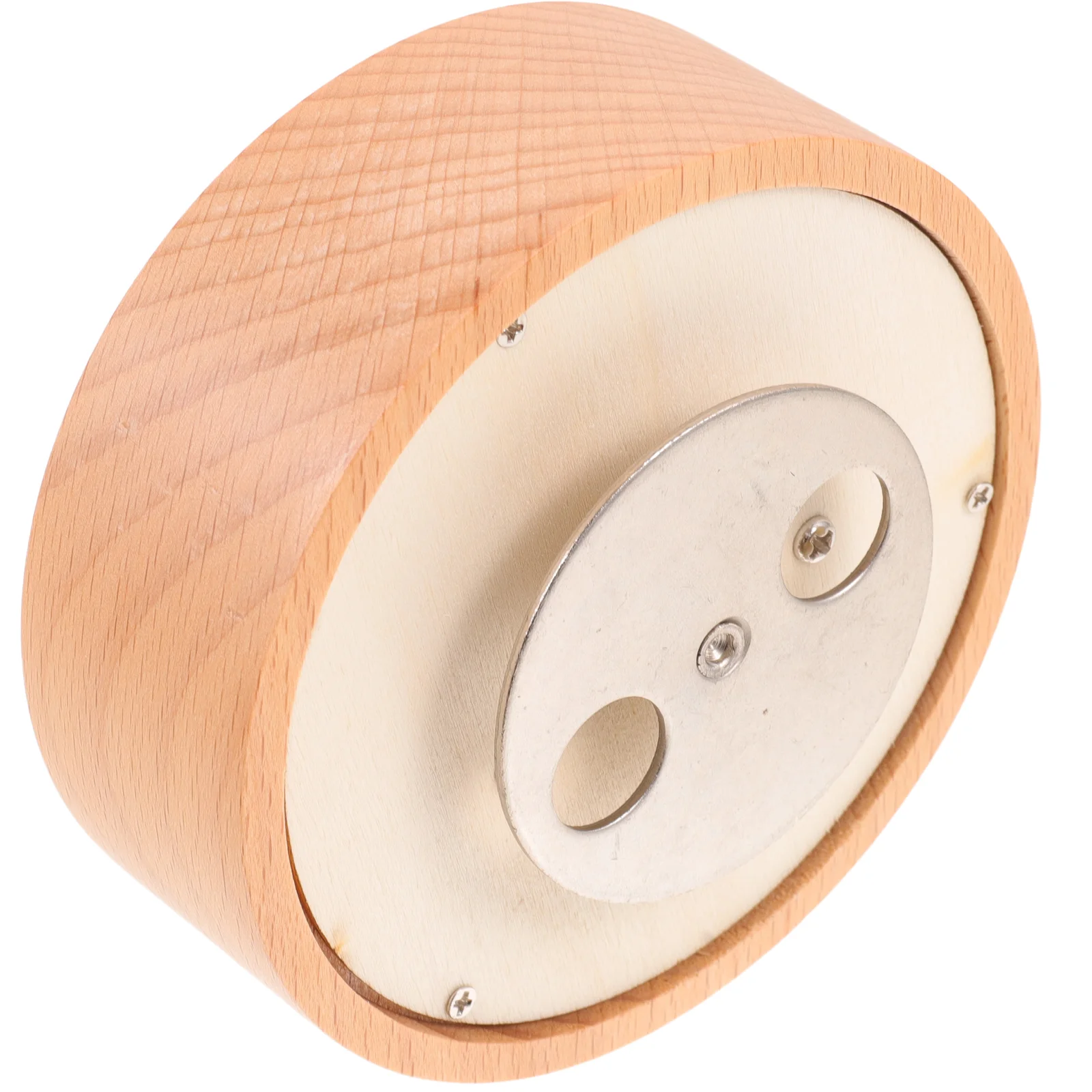 100Mm Wooden Rotating Music Box Base Diy Musical Box Accessory Replacement Part Craft Home Decor Gift Round Spinning Music