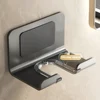 Space Aluminum Hair Dryer Holder Wall Mounted Punch-Free Hair Dryer Storage Rack Bathroom Hair Stand Organizer 2