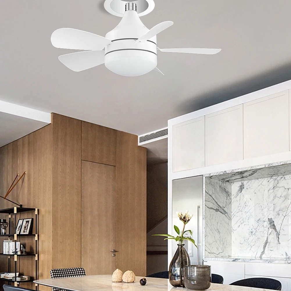 LED 50W ceiling fan light E27 with remote dimming function,5 Blades Ceiling Fan 3 Gear Speed for living room study and home use