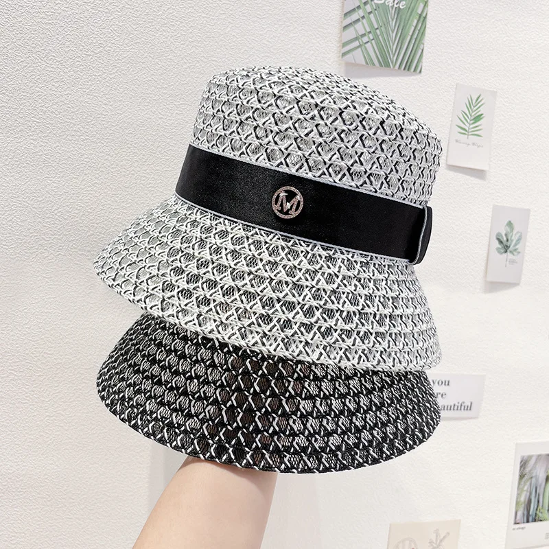New Summer Bucket Hats Cap For Women Fashion Hollowout Spring
