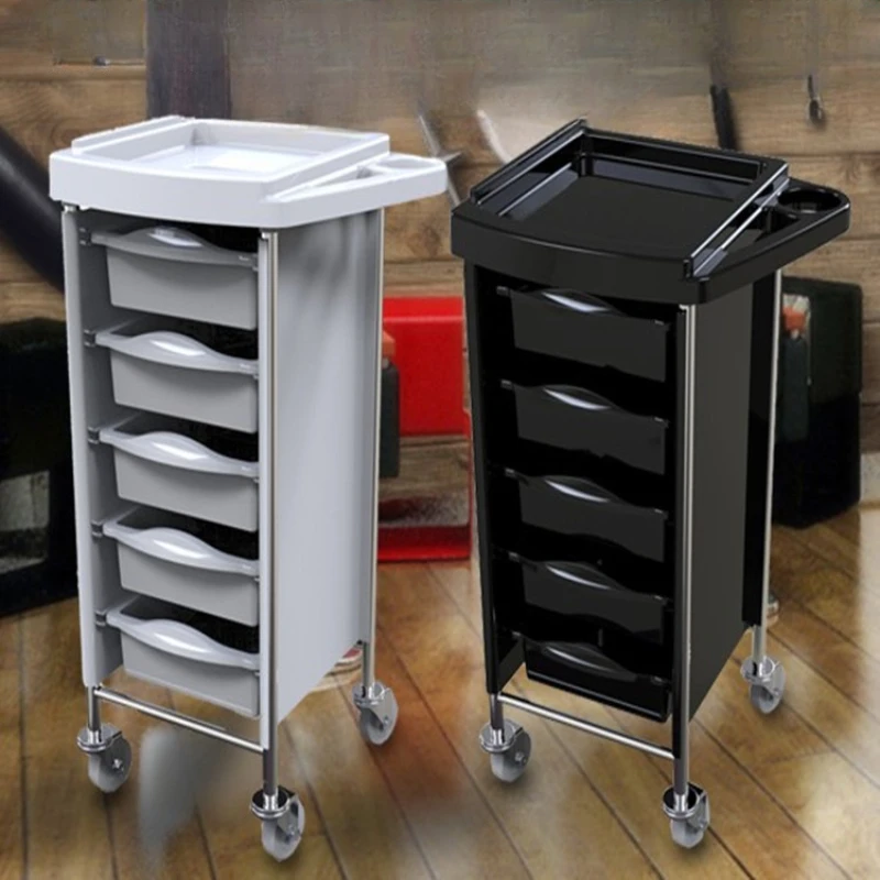 Tattoo Cosmetic Salon Trolley Wheels Storage Reception Hotel Salon Trolley Lash Carrello Attrezzi Commercial Furniture Rr50St