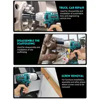 Drillpro New 2000N.M Brushless Cordless Electric Impact Wrench Rechargeable 1/2" Wrench Drill Power Tools for Makita 18V Battery 2