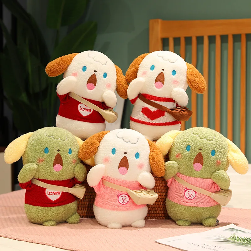 

Kawaii кафе собака плюшевые игрушки мягкие нарядные собаки с милыми выражениями успокаивающие куклы игрушки для детей девочек подарок на день рождения Декор