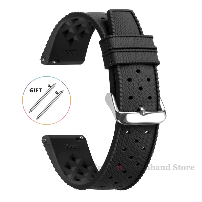Tropical Silicone Quick Release Waterproof Watchbands