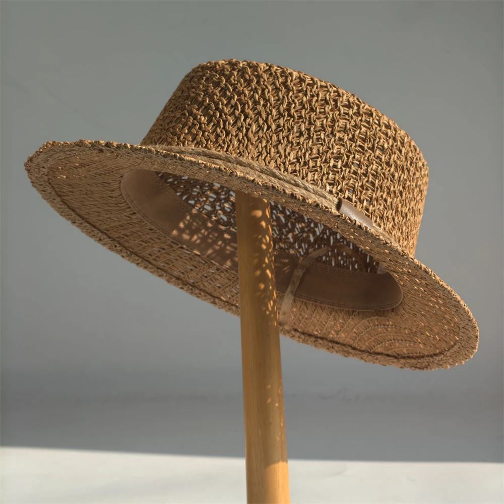 Classic Panama Straw Hat For Sun Protection And Beach Hiking_voghion.com