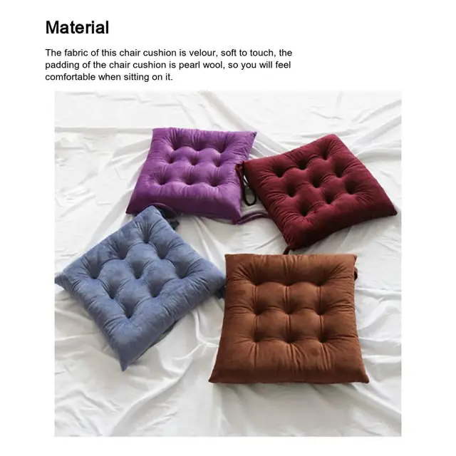 Négyzet Alakú Szék Kordbársony Tompa Párnák Párnázott Padló Párna Csúszásgátló Gyöngy Gyapjúbélés Háttámla Szőnyeg Konyha Iroda - Image 5