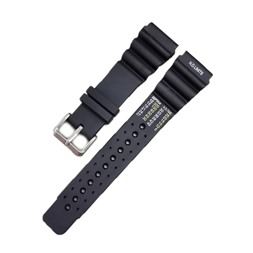 Silicone Strap Sport Watchband with ND Limits Design - Available in 20mm, 22mm, 24mm Sizes