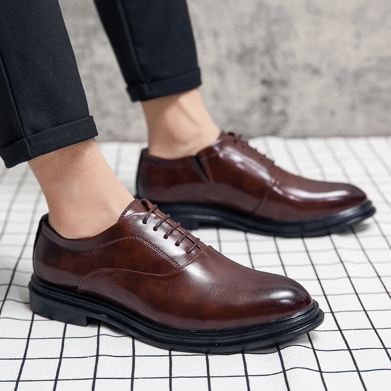 Classic Oxfords Shoes Men Retro Casual Business