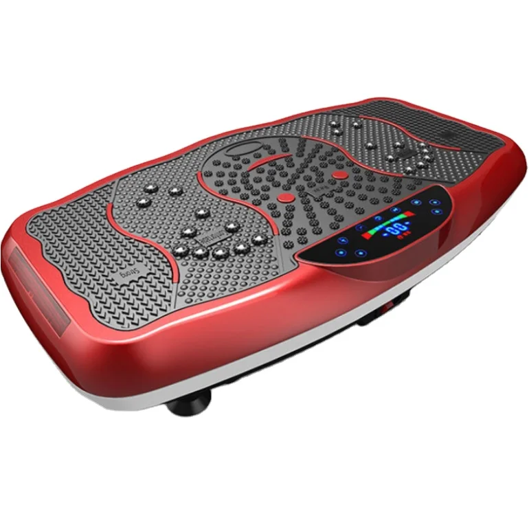 Exercise Machine Vibration Platform With 2 Resistance Bands Fitness Workout Equipment Vibration Therapy Big Size Plate