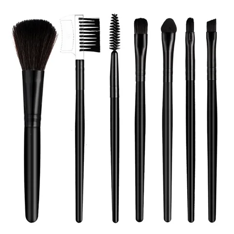 7Pcs Portable Makeup Brushes Set 12-14cm Beauty Powder Brush Super Soft Foundation Concealer Eyeshadow Cosmetics Brush Tool