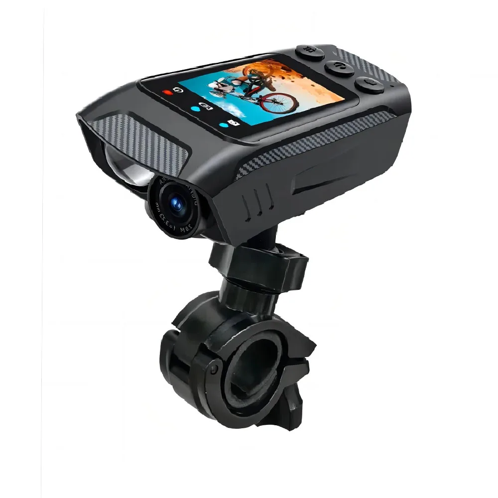 thumbnail image 1 of Cámara de acción 4K 60FPS para exteriores, motocicleta, casco de bicicleta, cámara deportiva, grabadora de vídeo DV, cámara de salpicadero DVR para coche para bicicleta, 1 of 4