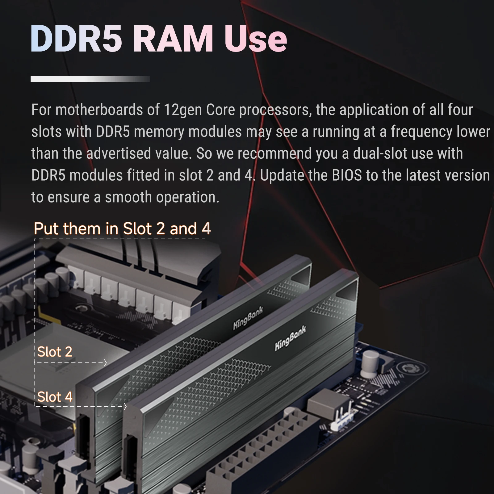 KingBank DDR5 RAM 8GBX2 8gb 6000MHz Select chip XMP 3.0