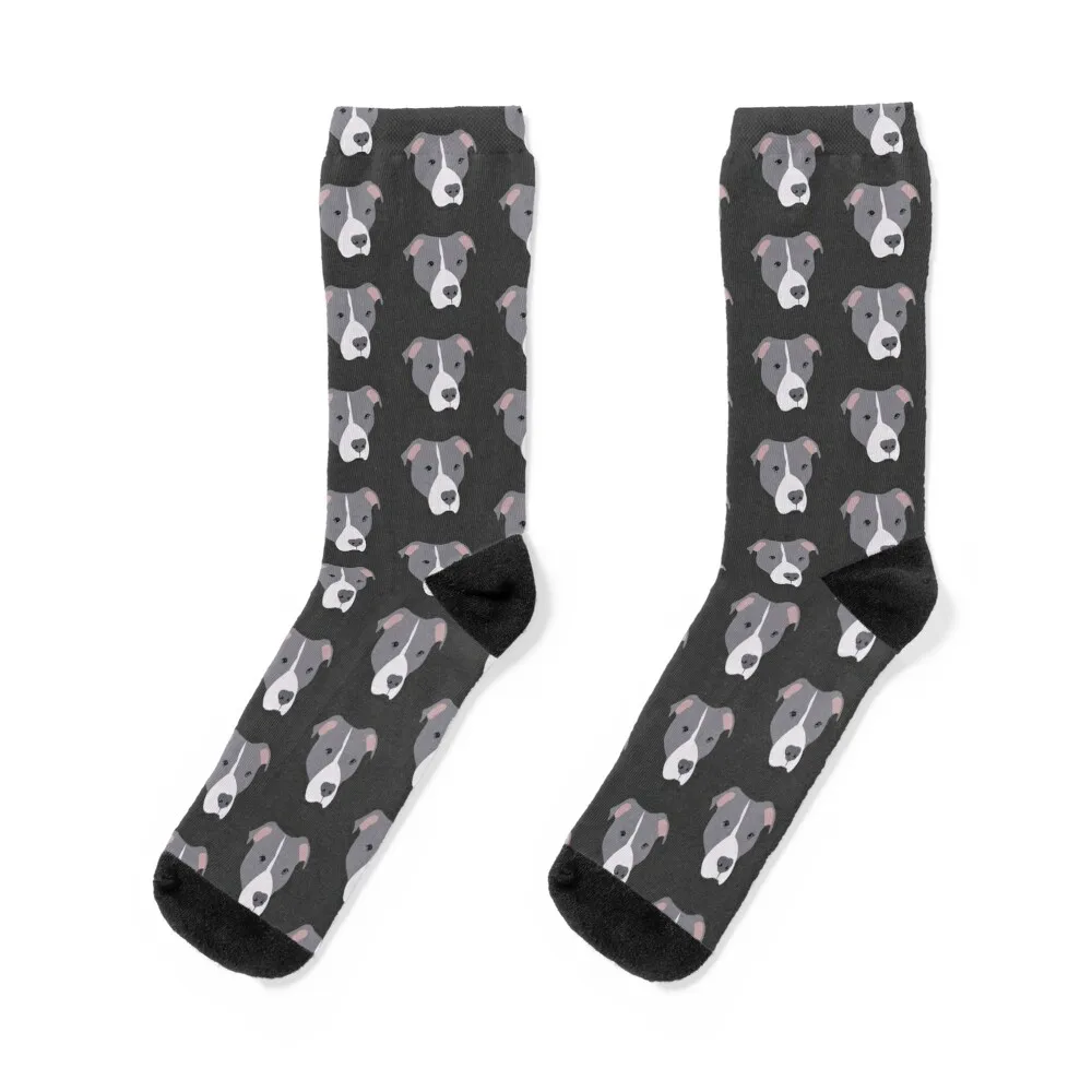 

Blue Eyed Pitbull Socks kawaii Stockings man Socks Female Men's