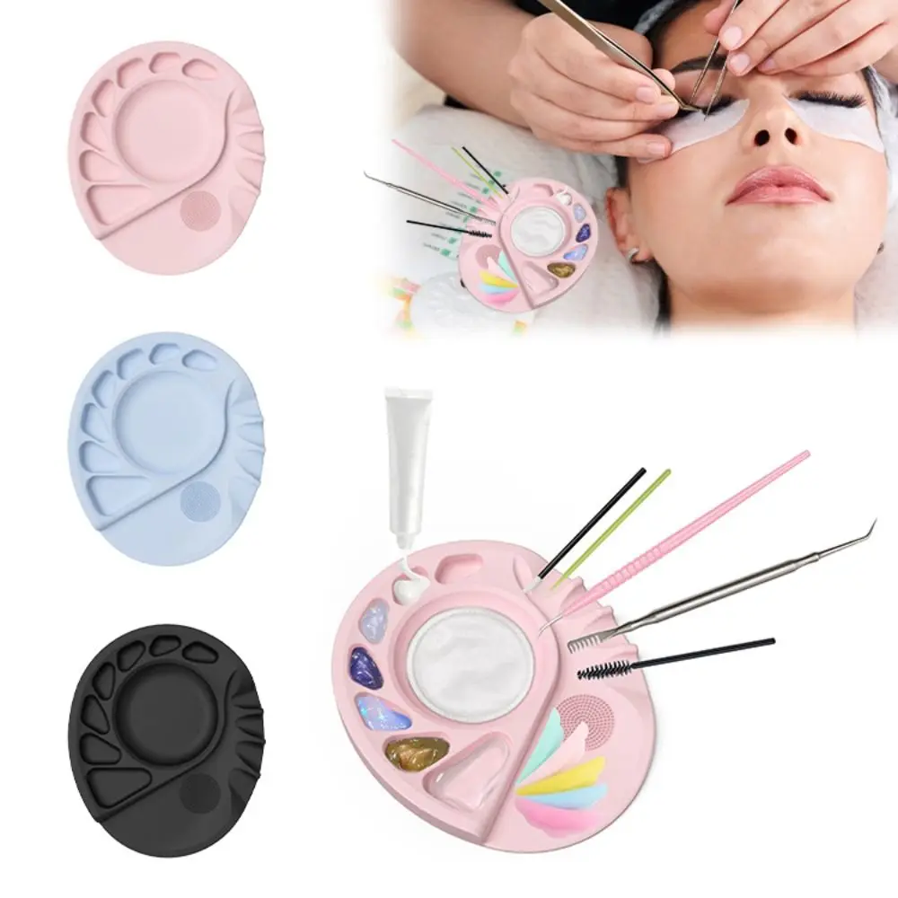 Durable Silicone Makeup Mat Palette Multi Function Easy to Clean Foundation Palette Reusable Beauty Palette Tray Women Girls