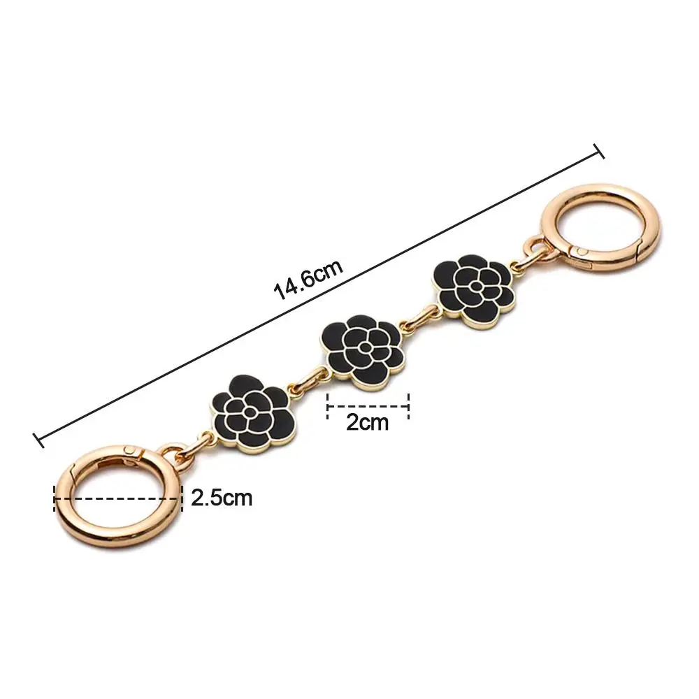 Hot Replacement Shoulder Bag Extender Chain Camellia Shape Hanging Strap  Chain For Purse Clutch Handbag Hardware Bag Accessories