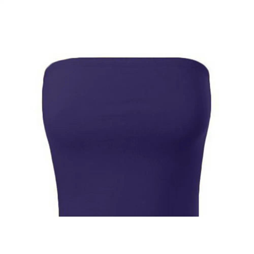 Women Sexy Solid Color Strapless Cropped Mini Bustier Slim Elastic Tube Top Soft And Skin-Friendly Perfect Gifts For Women women tube tops